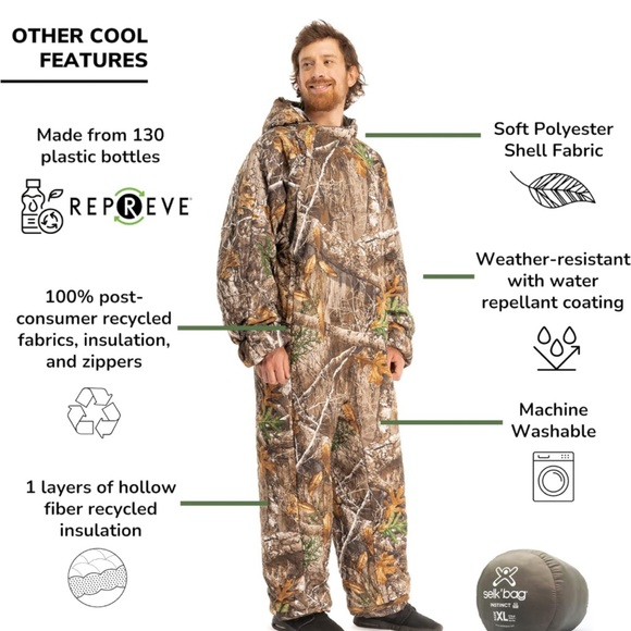 Selk'bag Pursuit Wearable Sleeping Bag I Outdoor and Indoor Sleeping bag - Picture 3 of 7